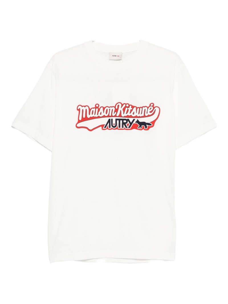White cotton Autry x Maison Kitsuné t-shirt