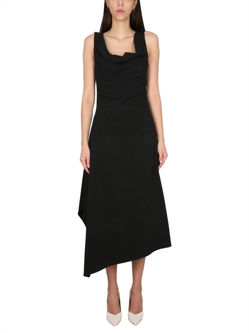 ASYMMETRICAL MIDI DRESS