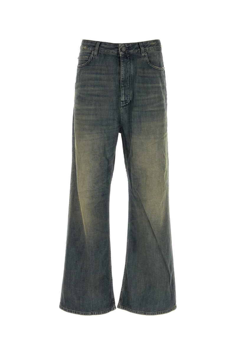 Denim wide-leg jeans