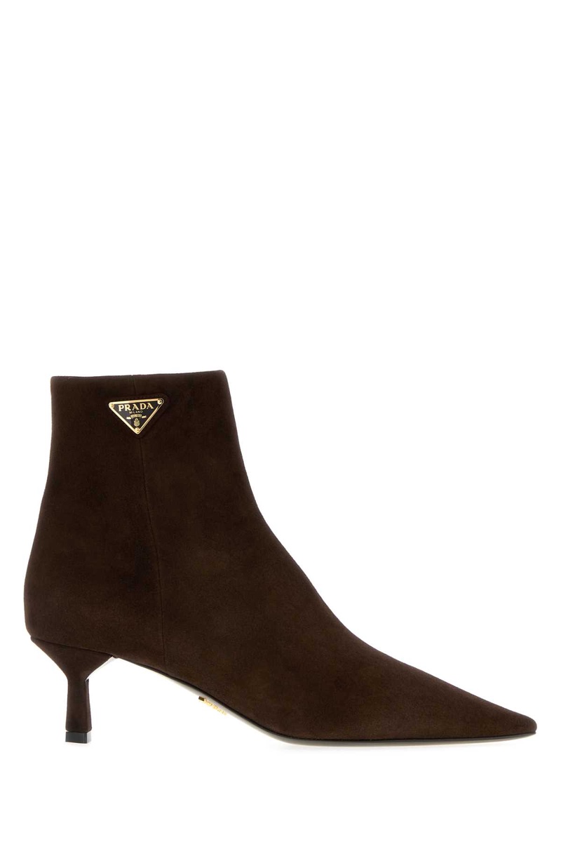Chocolate suede ankle boots