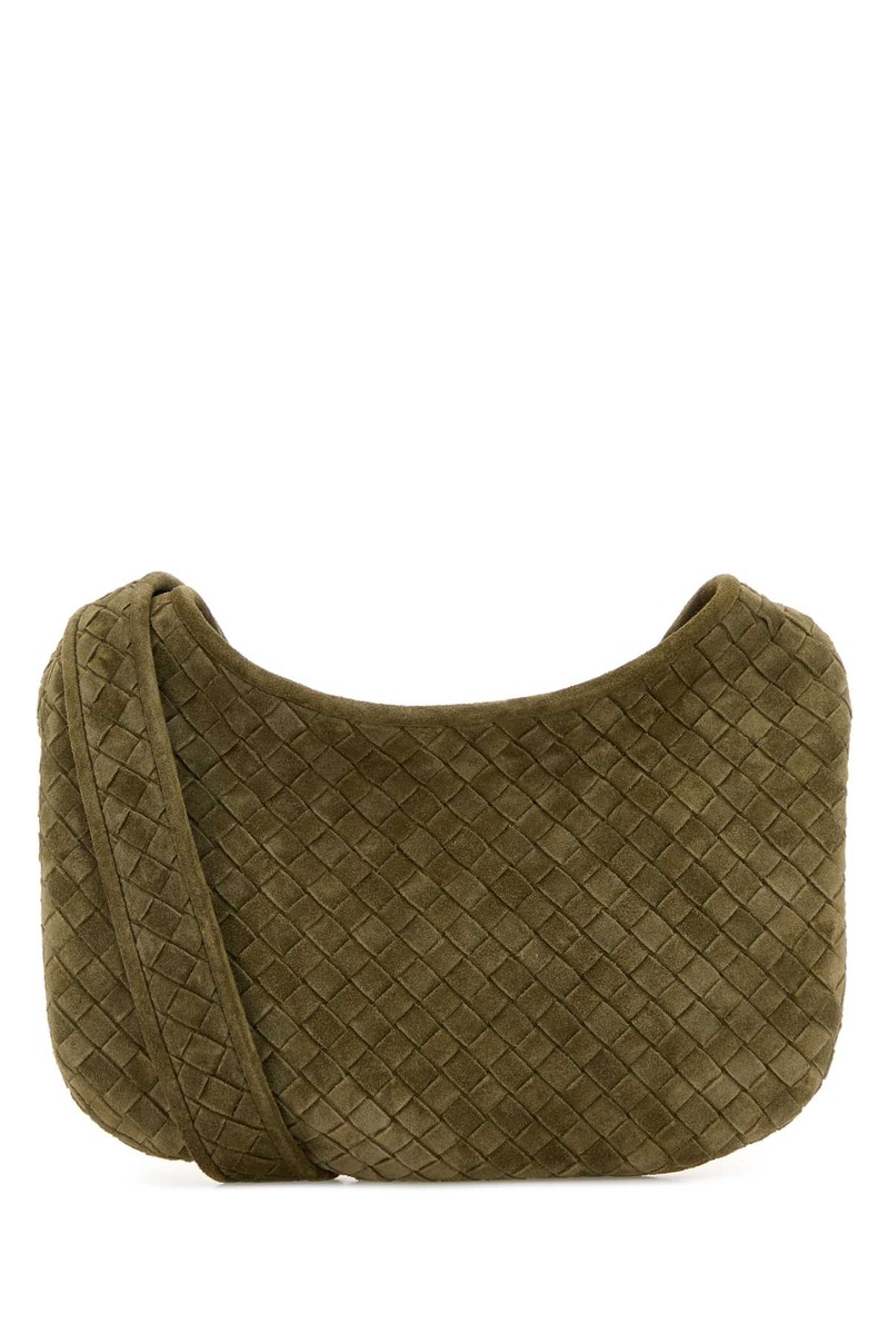 Sage green suede crossbody bag
