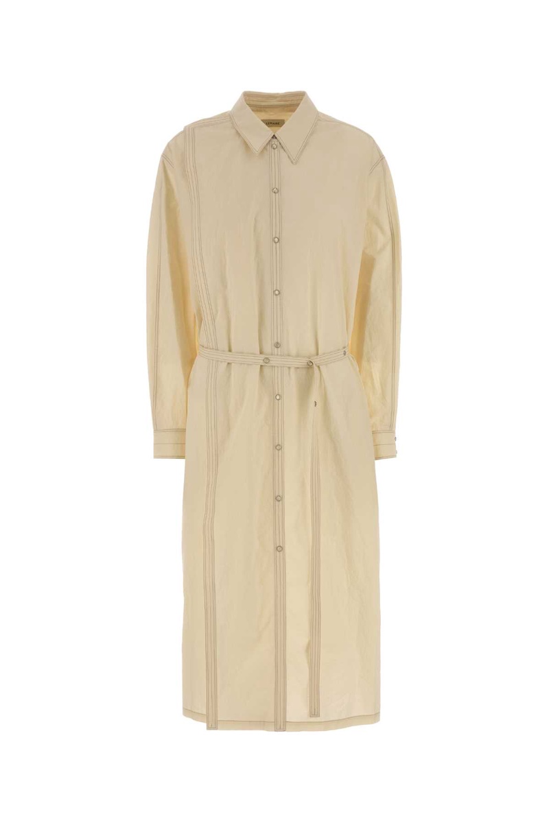 Cream cotton shirt dress