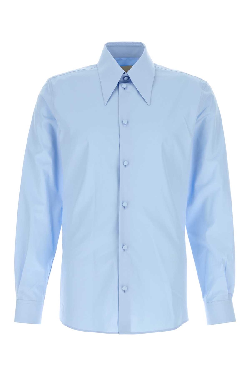 Light-blue poplin shirt