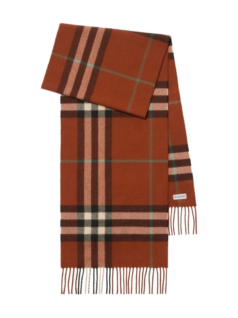 GIANT CHECK CASHMERE SCARF