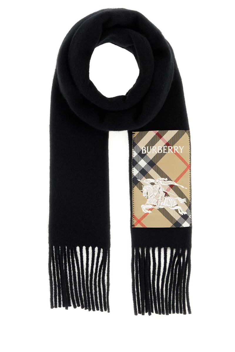 Black cashmere scarf