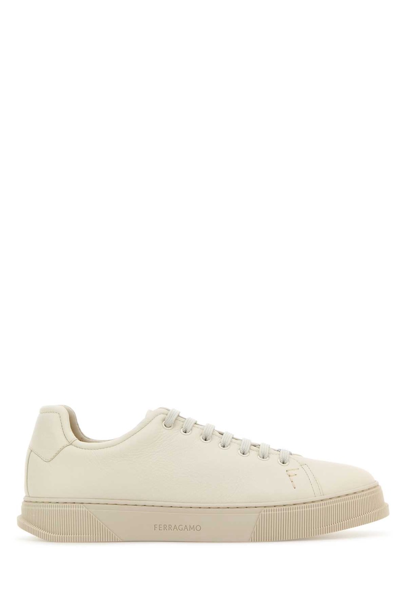 Ivory leather sneakers