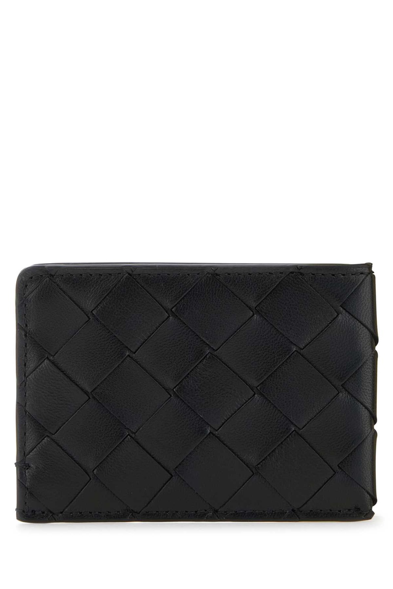 Black leather cardholder