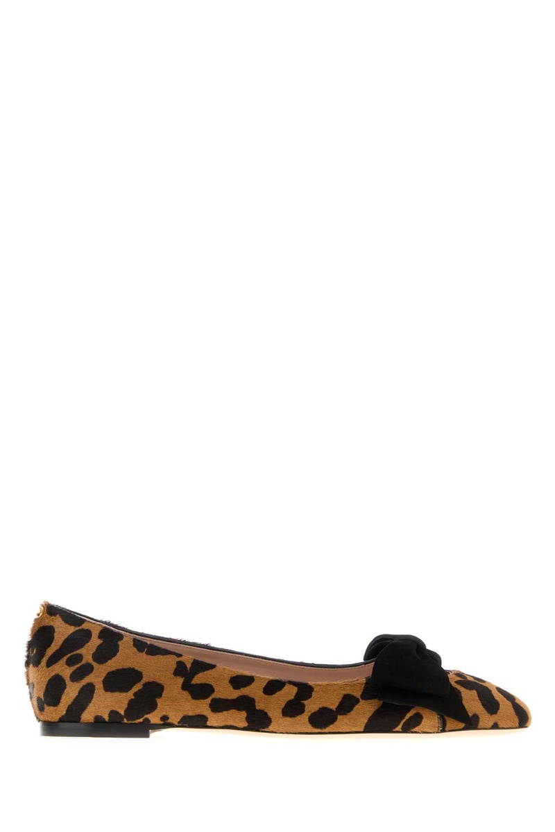 Printed calf hair Bowow ballerinas