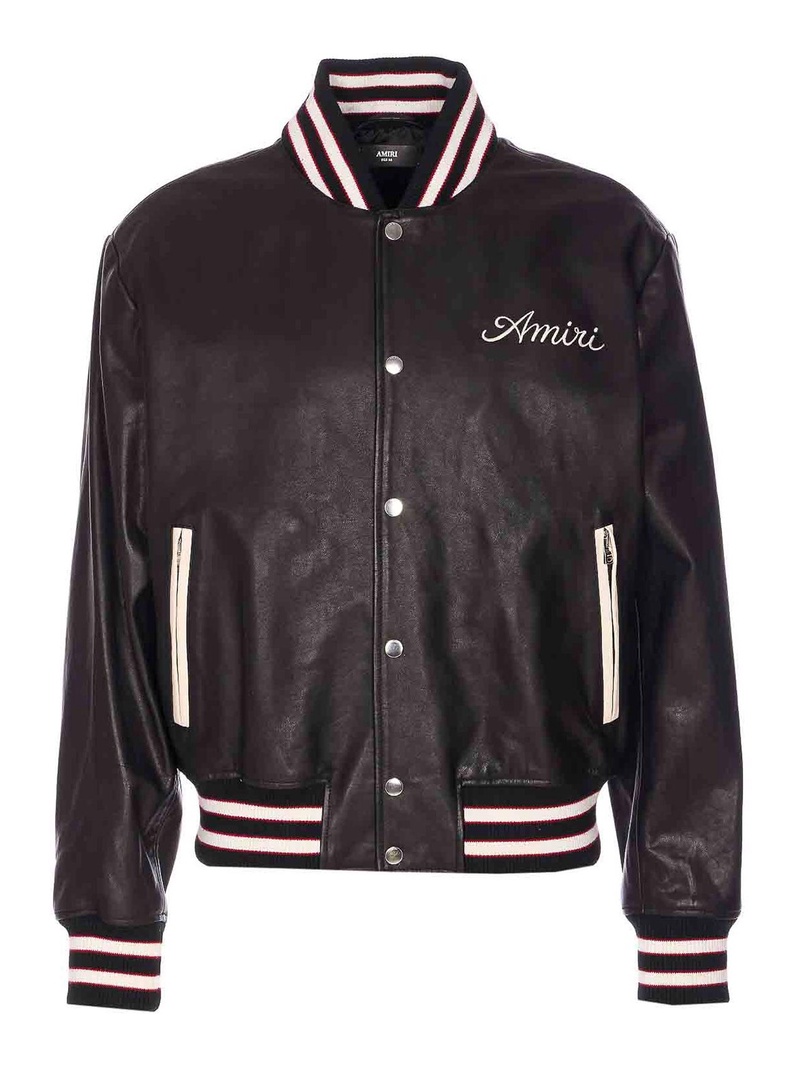 Black Club  Leather Jacket Buttons Closure