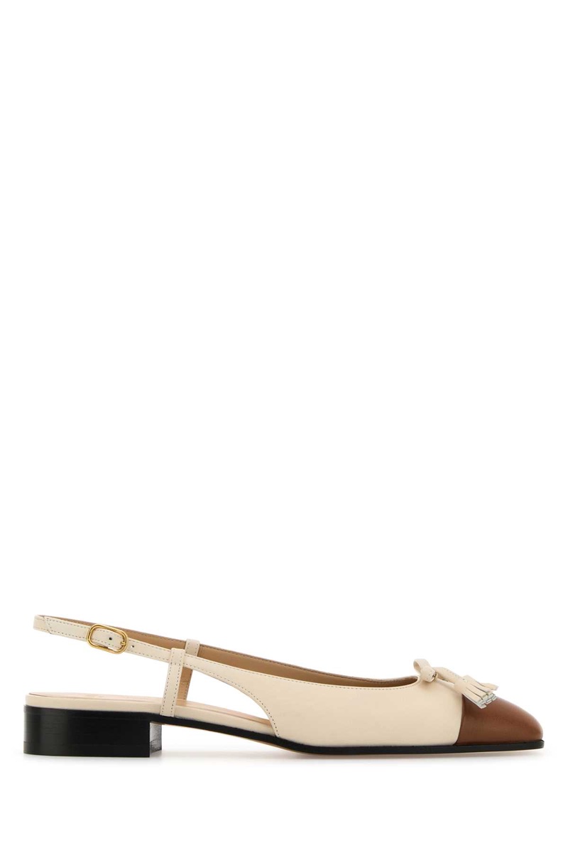Two-tone leather Valet Du Roe ballerinas