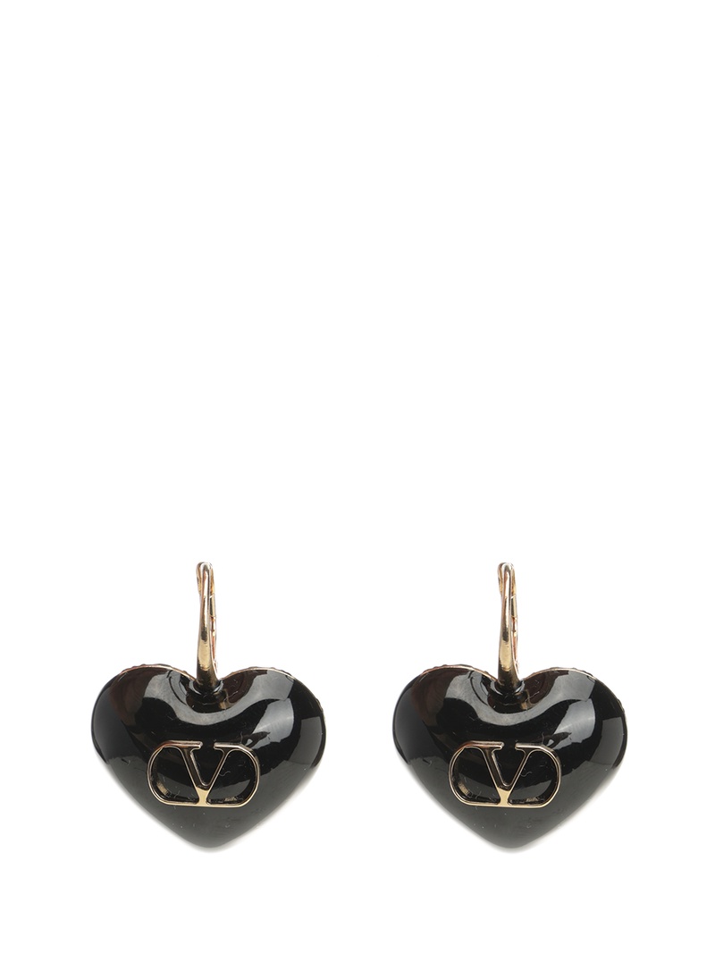 Coeur Royal metal and enamel earrings