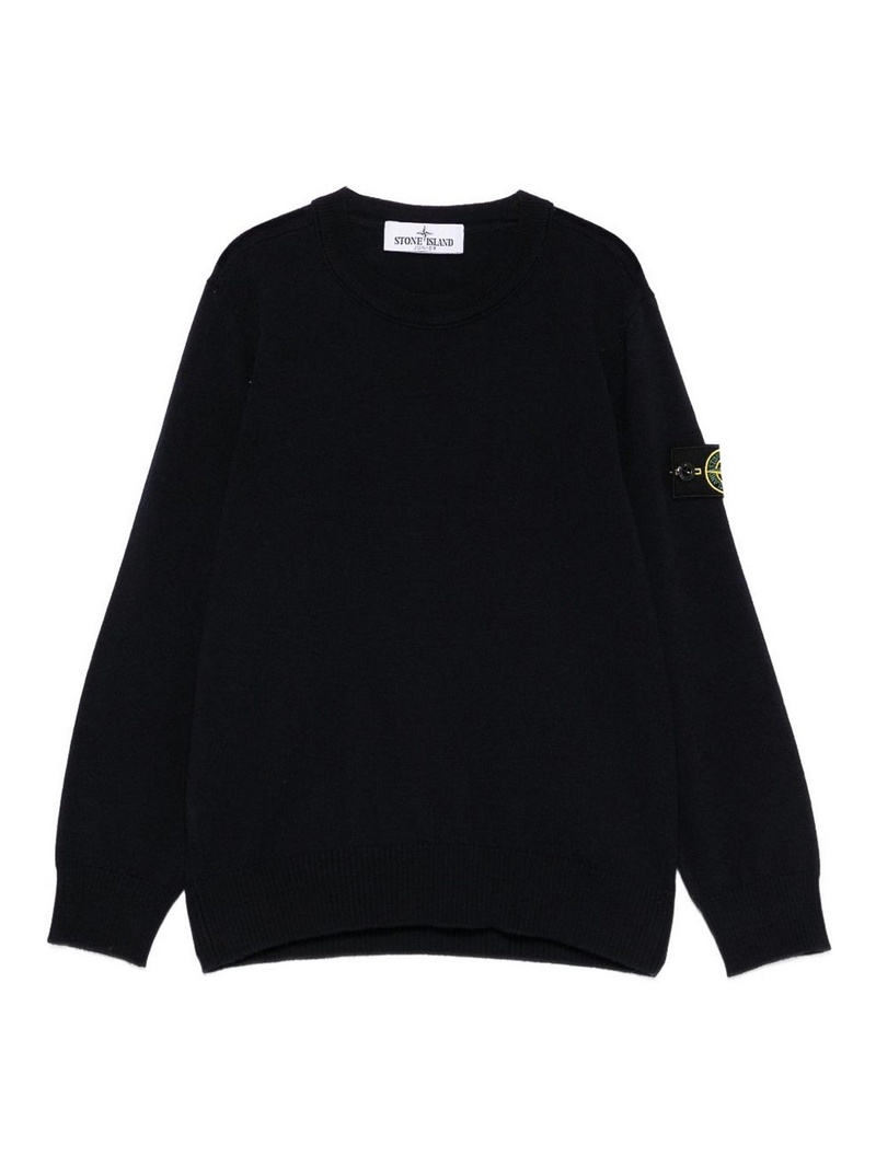 Wool sweater with logo