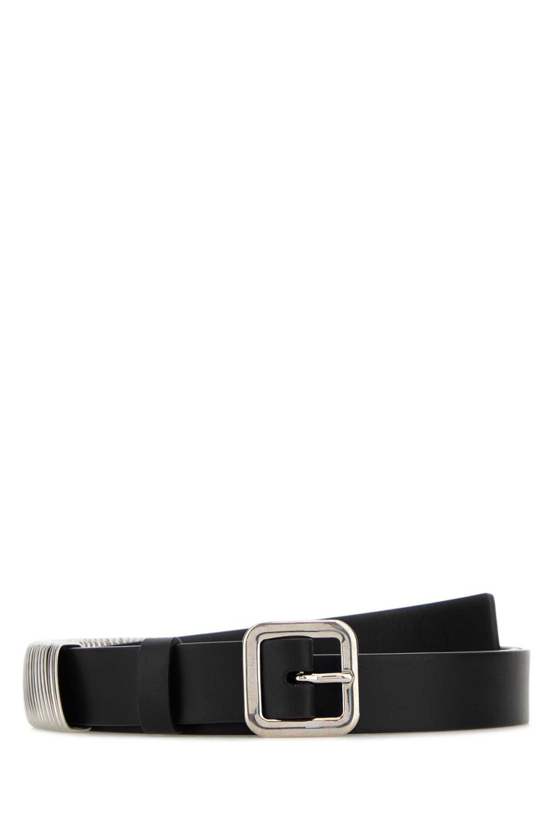 Black leather belt