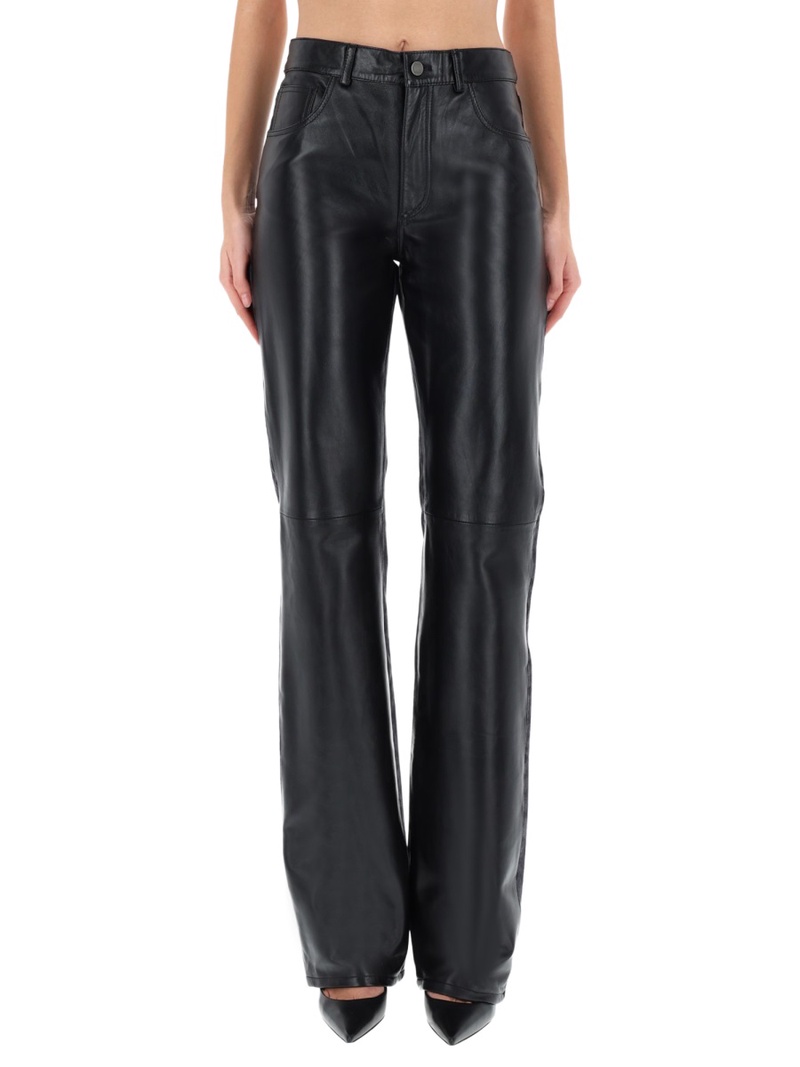 "STAR BLACK DENIM & LEATHER" PANTS