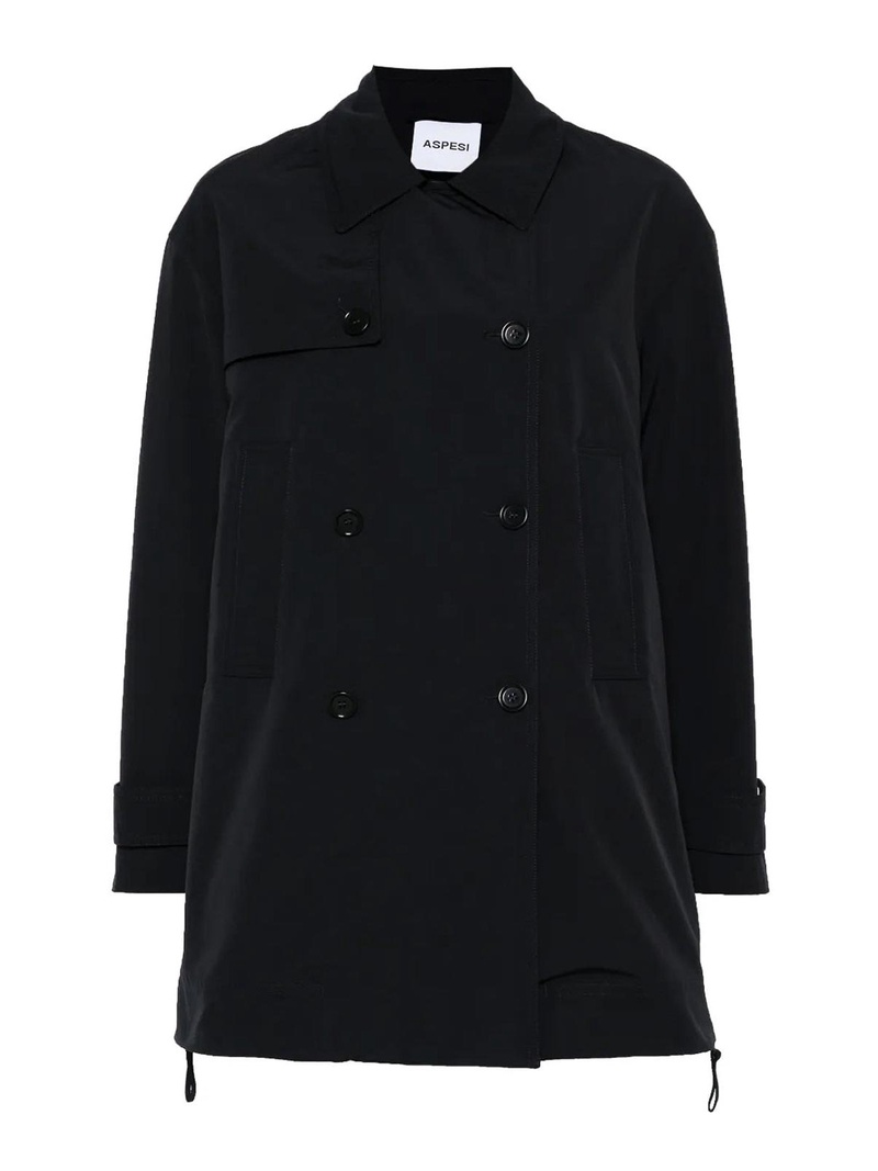 Blue padded trench