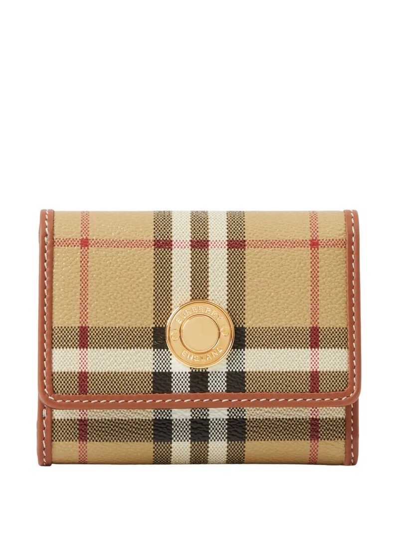 LANCASTER SMALL CHECK TRI-FOLD WALLET