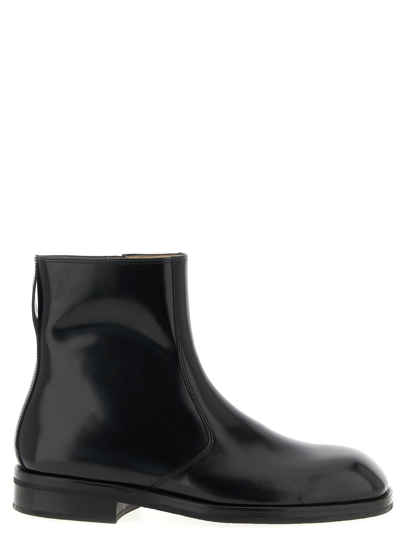 Leather ankle boots