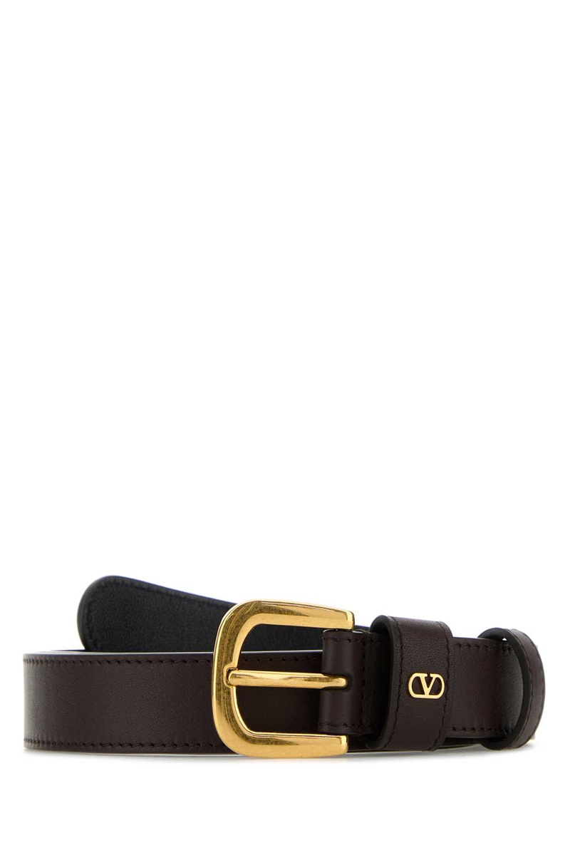 Dark brown leather belt