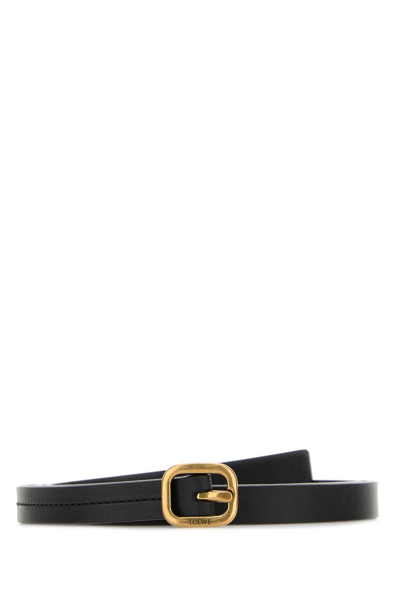 Black leather belt