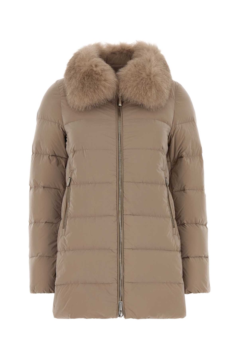 Cappuccino nylon blend Dorado down jacket