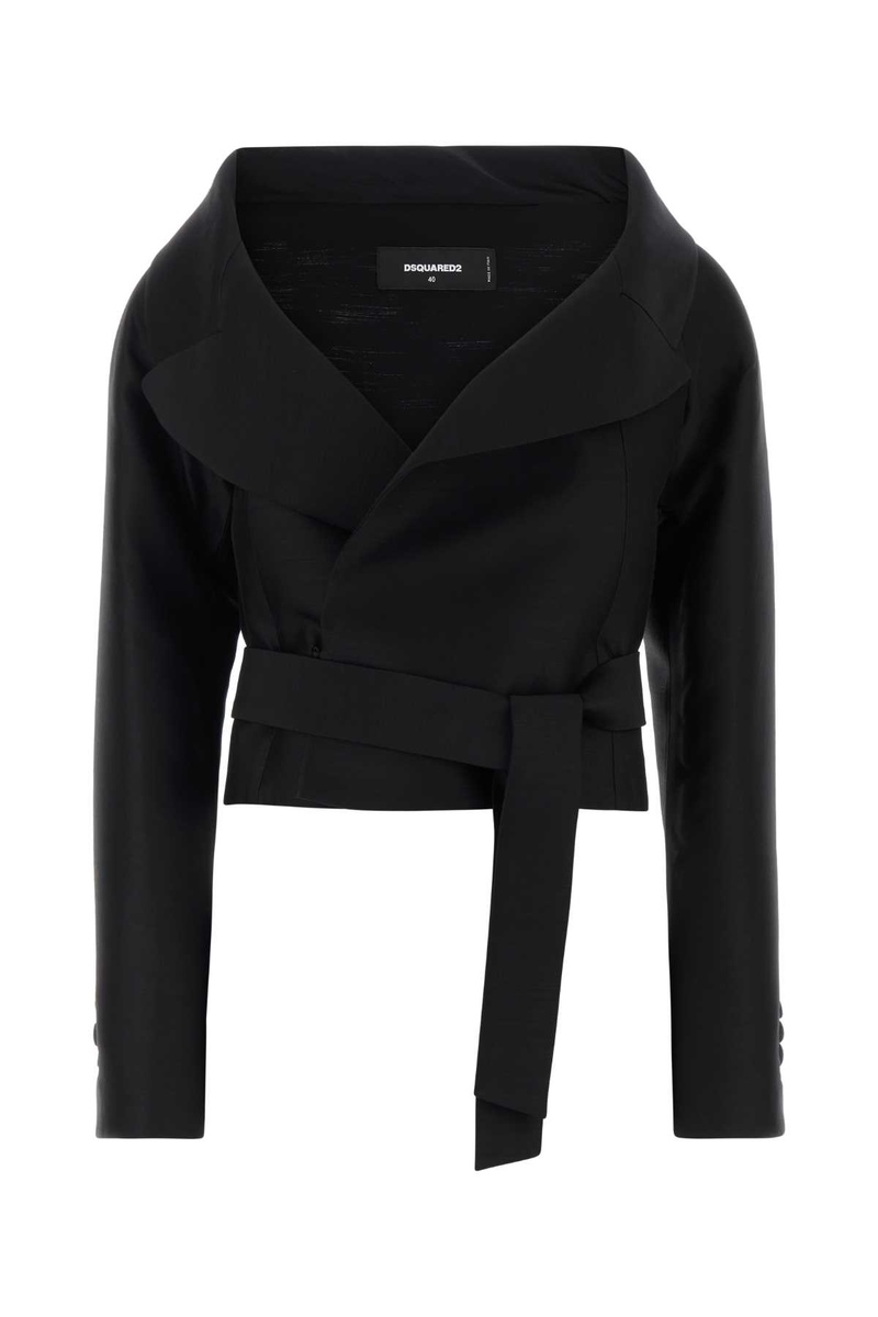 Black wool blend Opera blazer
