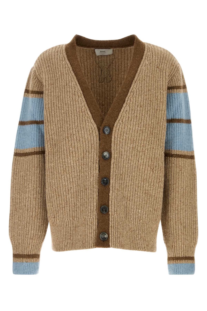 Multicolor wool blend cardigan