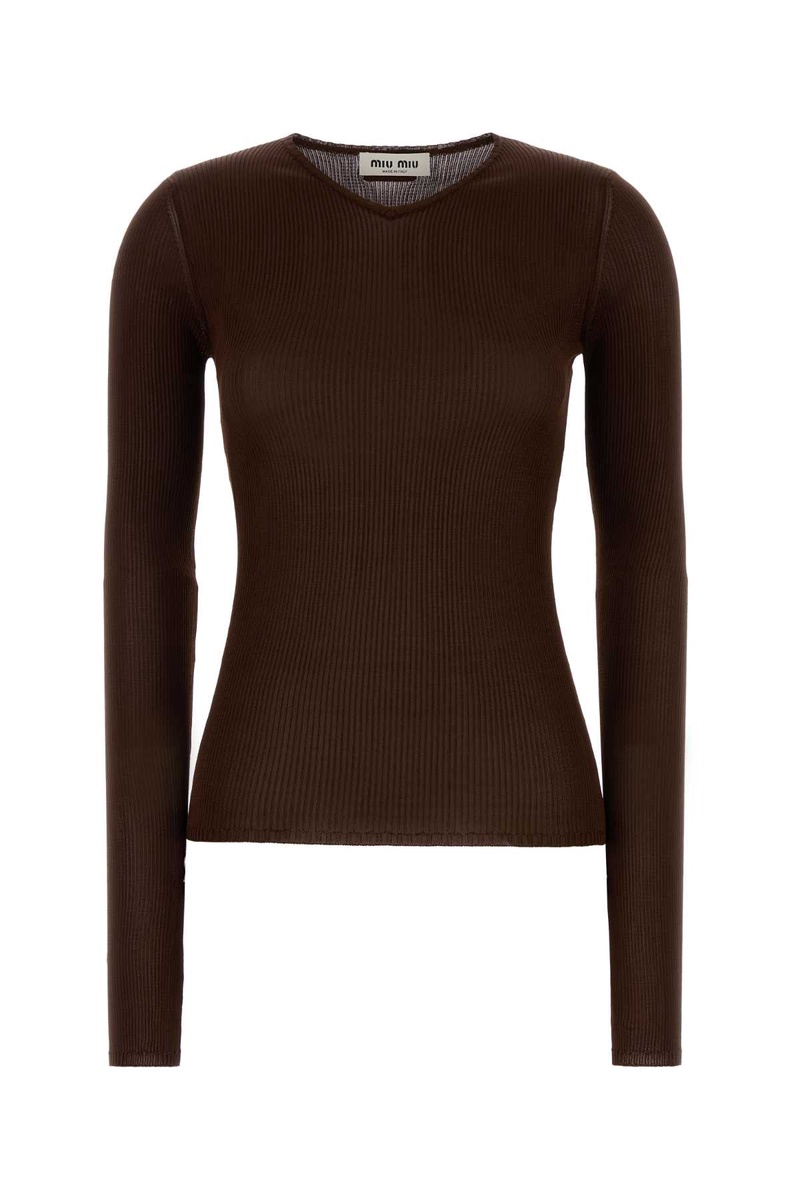 Chocolate silk t-shirt