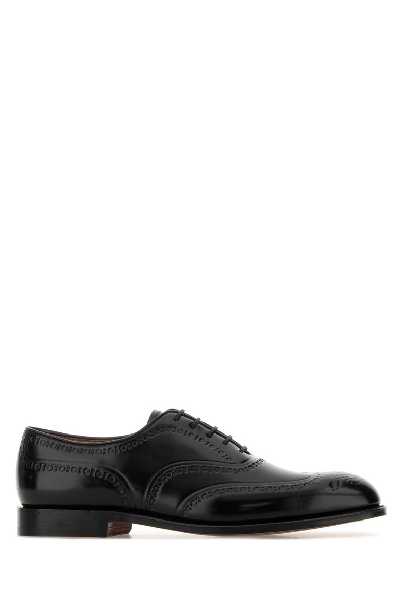 Black leather Chetwynd lace-up shoes