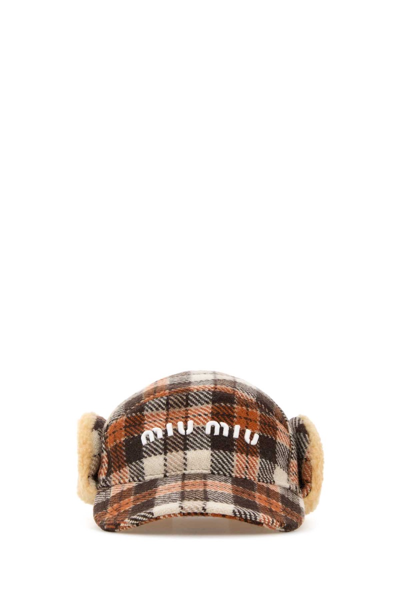 Embroidered wool blend baseball cap