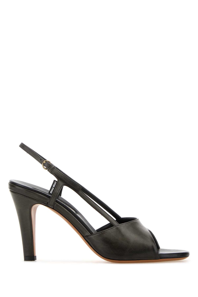 Black leather sandals