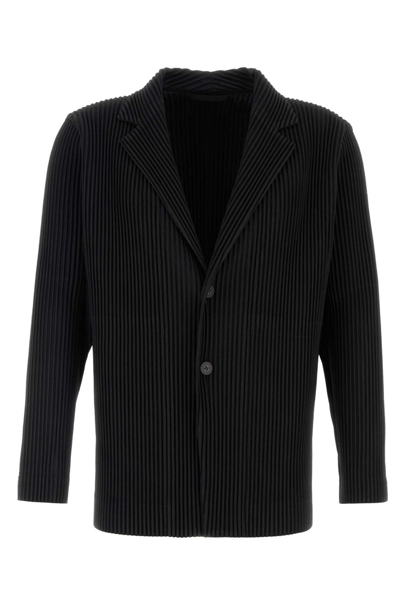 Black polyester blazer