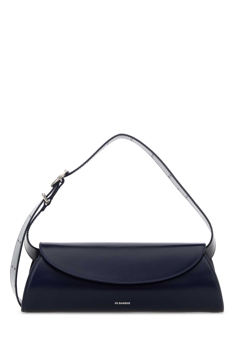 Midnight blue leather small Cannolo crossbody bag