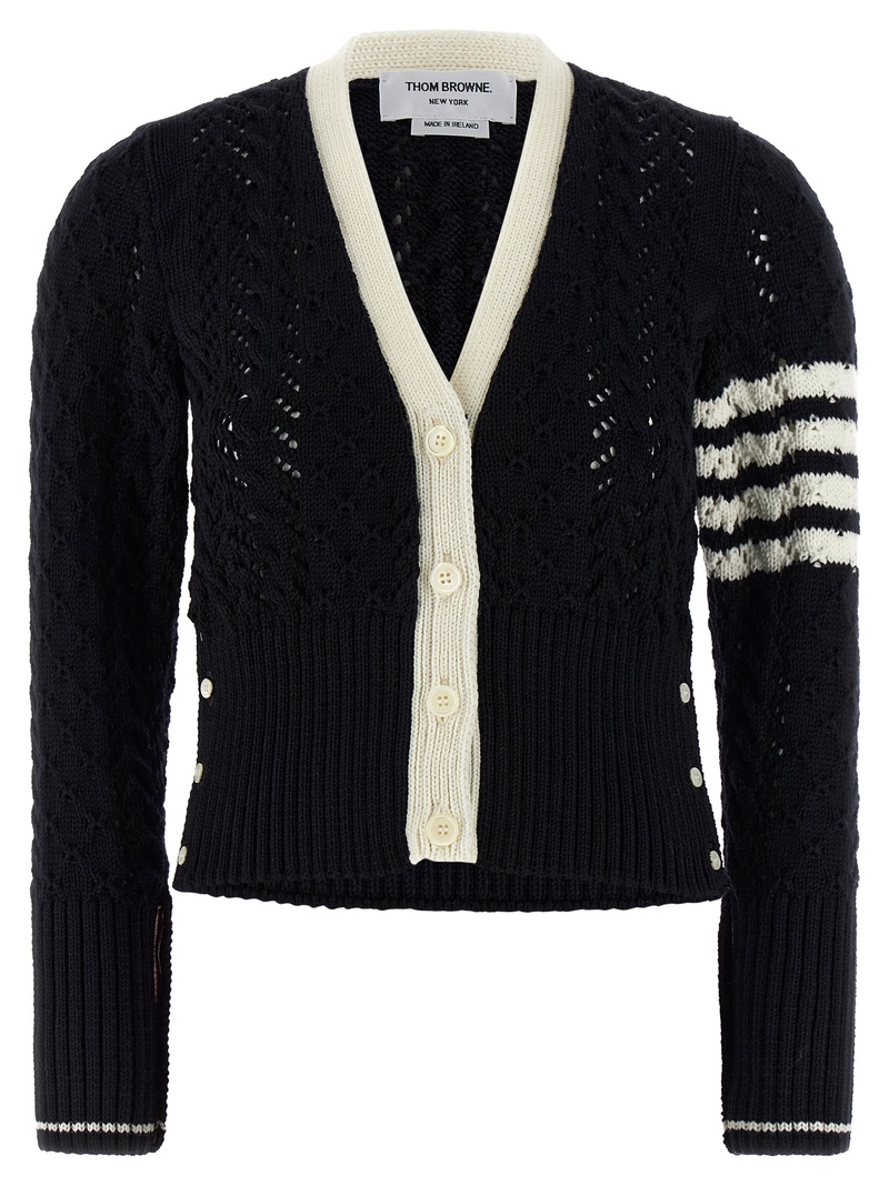 'Cable Pointelle' cardigan