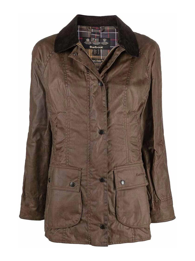 Bark brown Beadnell waxed jacket