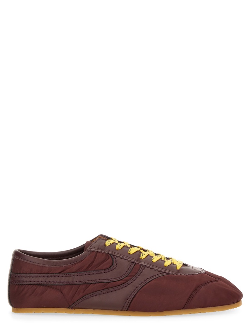 NYLON AND NAPPA LEATHER SNEAKER