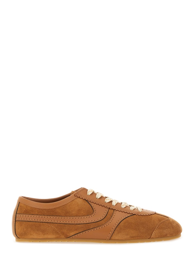 LEATHER AND SUEDE SNEAKER