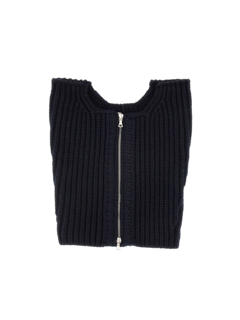 WOOL NECK WARMER WITH ZIPPER