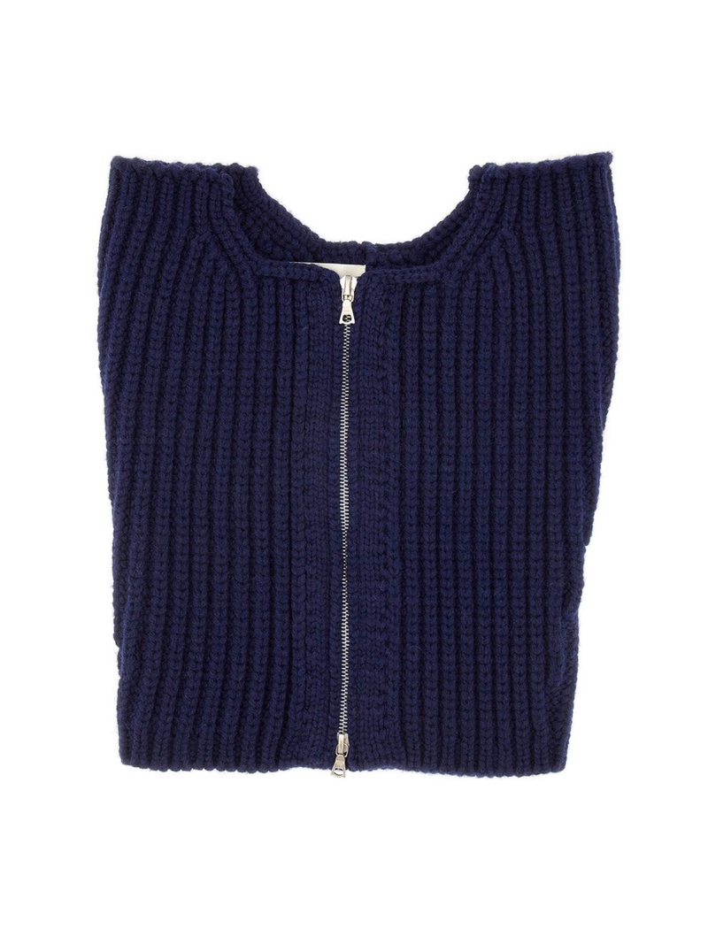 WOOL NECK WARMER WITH ZIPPER