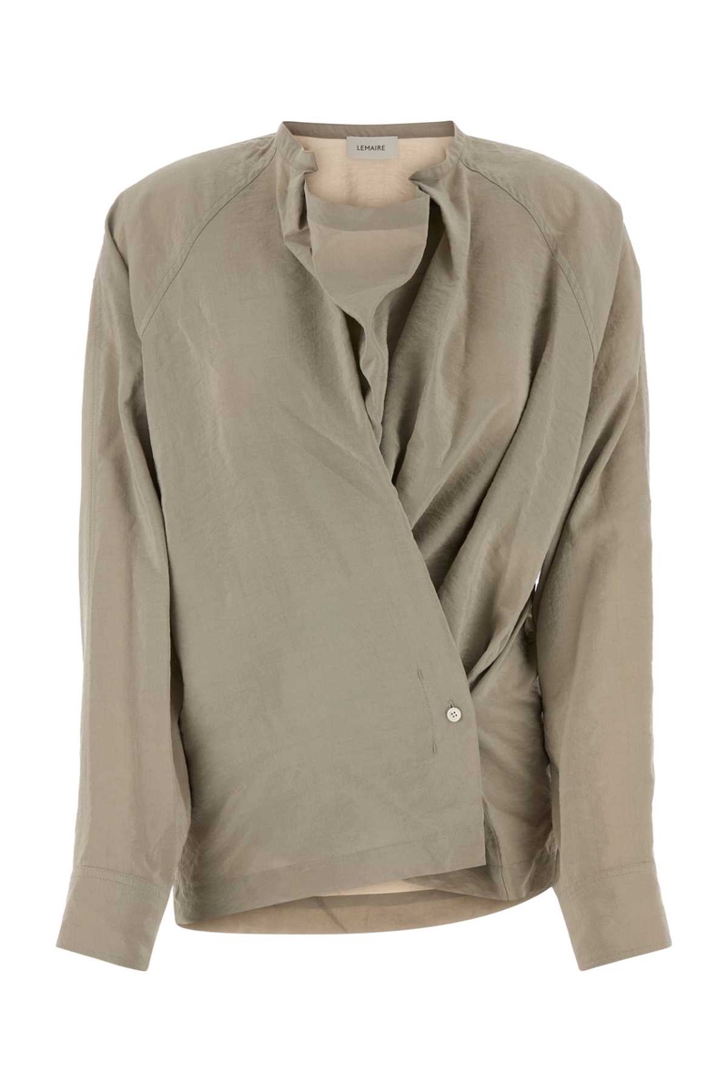 Cappuccino silk blend top
