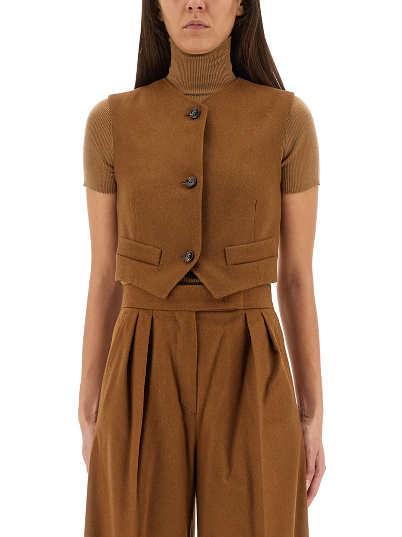 CAMEL HAIR "EDDA" VEST