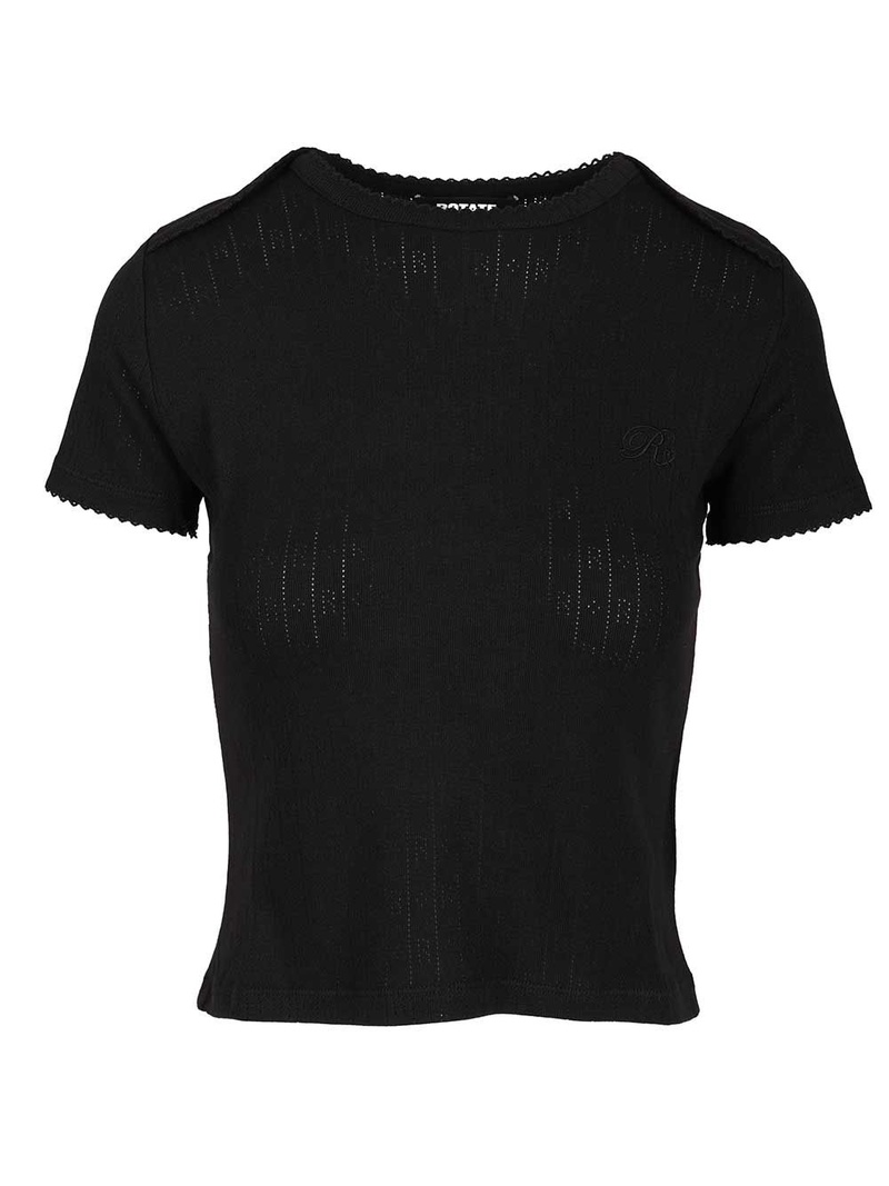 Pointelle Fitted T-Shirt