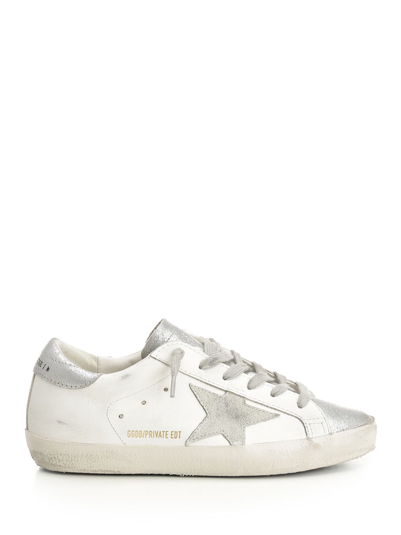 SUPER-STAR LEATHER UPPER AND LIST SUEDE STAR LAMINATED SUEDE TOE AND HEEL