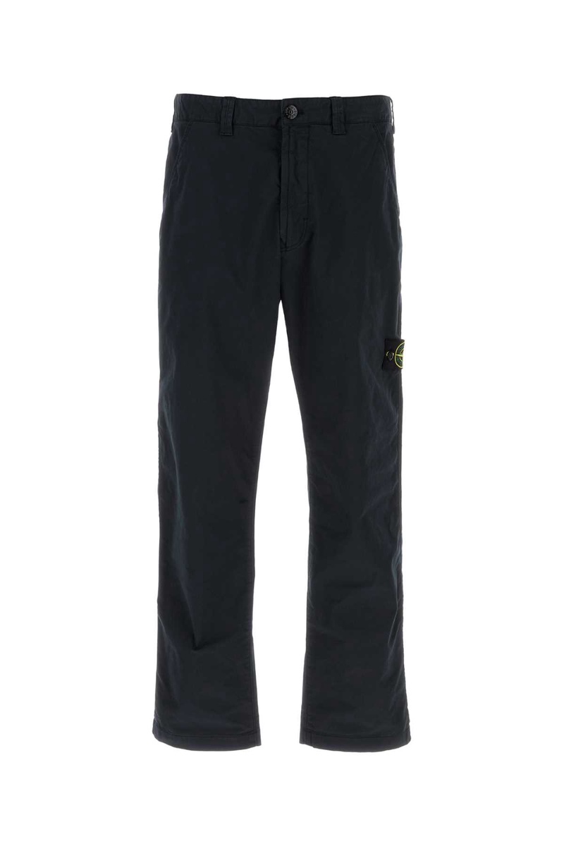 Navy blue stretch cotton pant