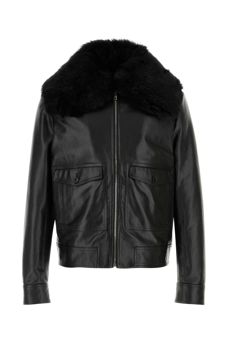 Black leather jacket