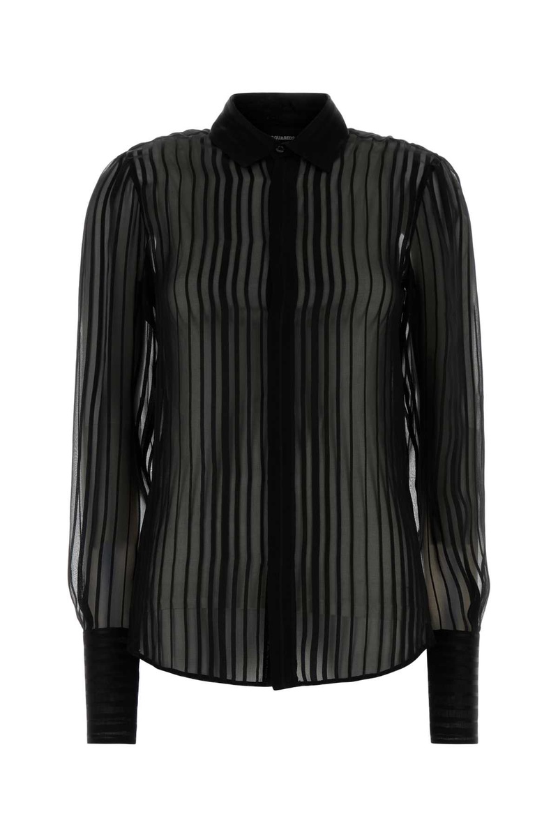 Black silk shirt
