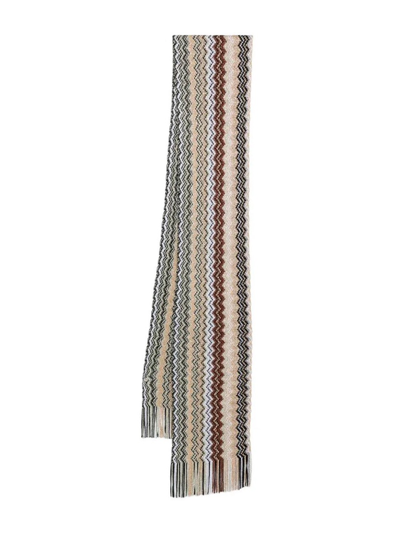 ZIG-ZAG FRINGED SCARF