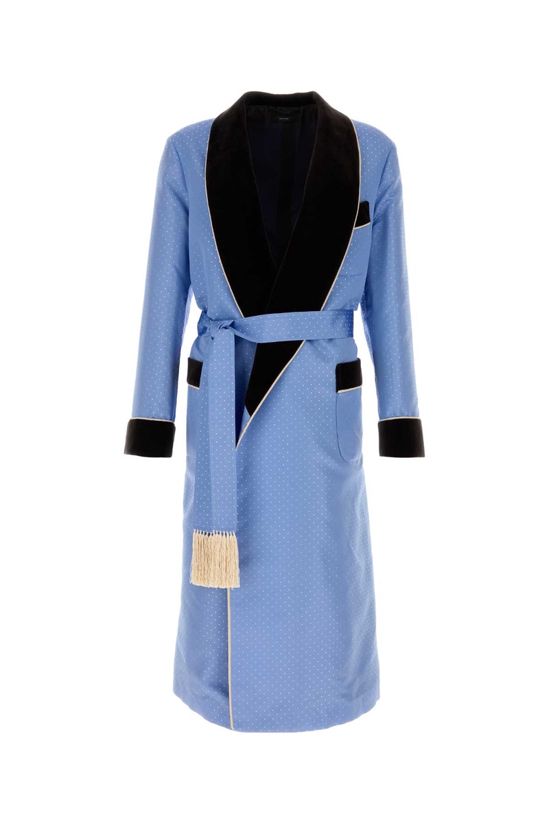 Embroidered silk coat