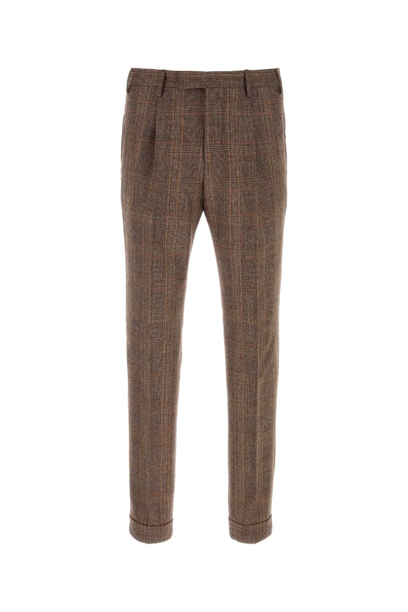 Embroidered wool pant