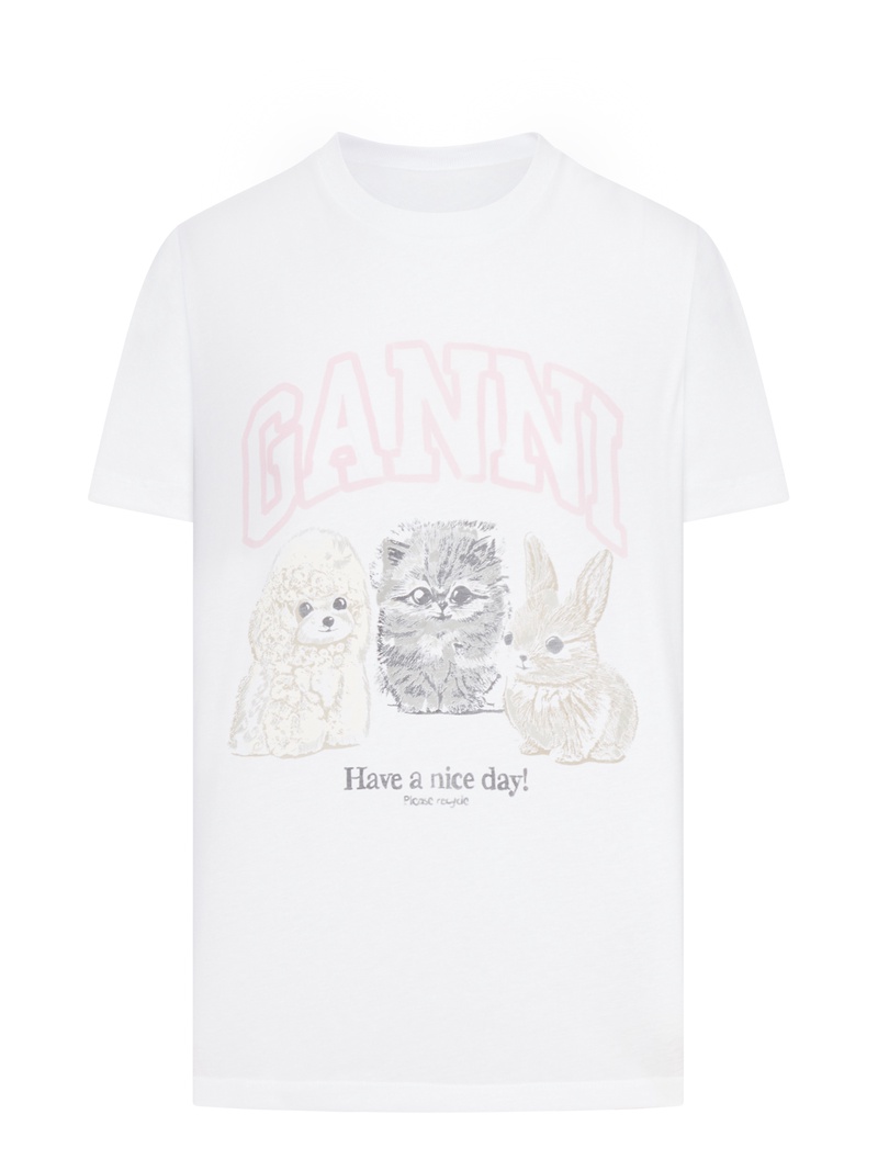BASIC T-SHIRT IN COTTON JERSEY WITH ANIMAL GRAPHICS