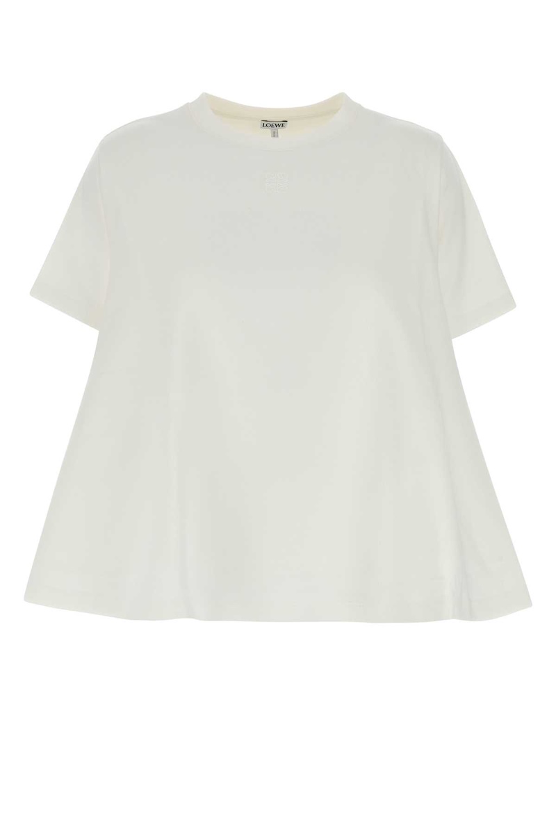 White cotton blend t-shirt